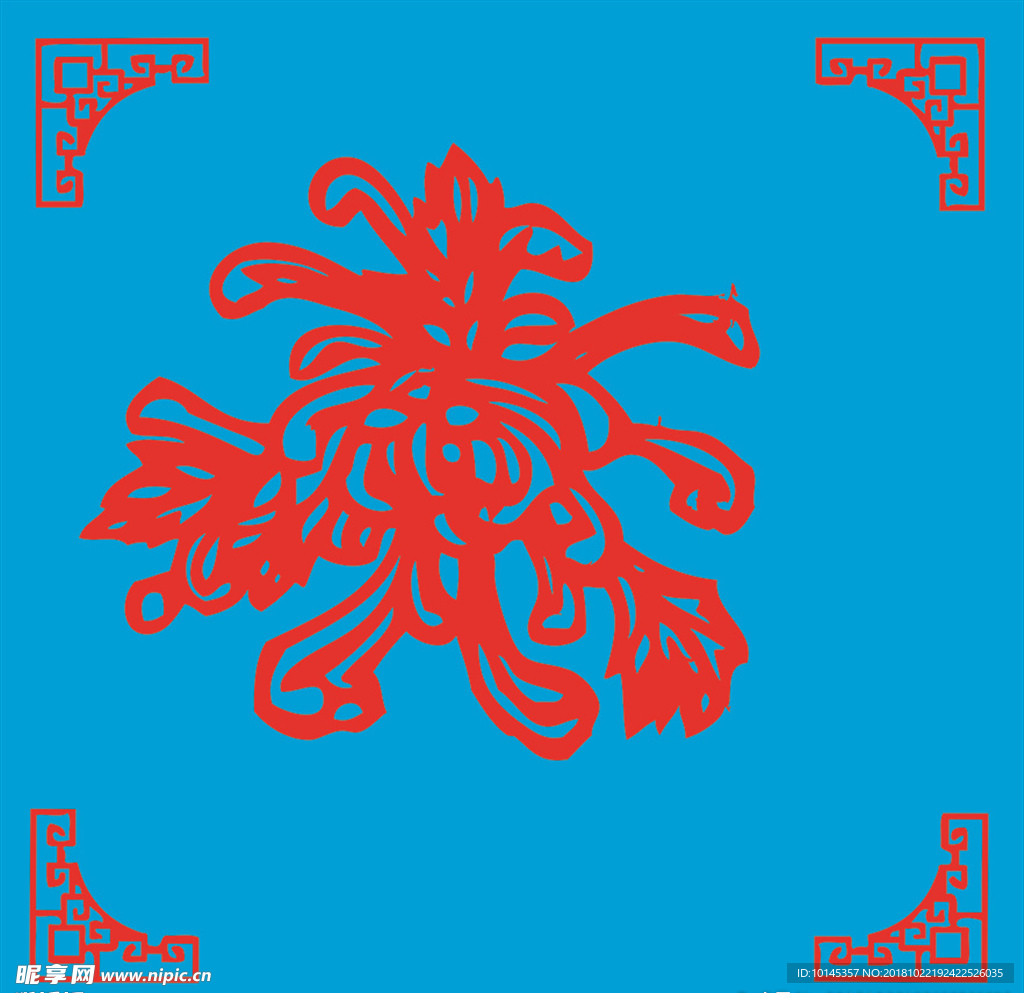 花卉剪纸