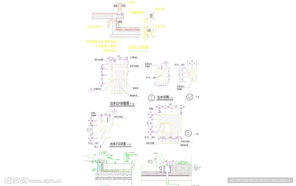 CAD公园绿化 桥路 道路绿化