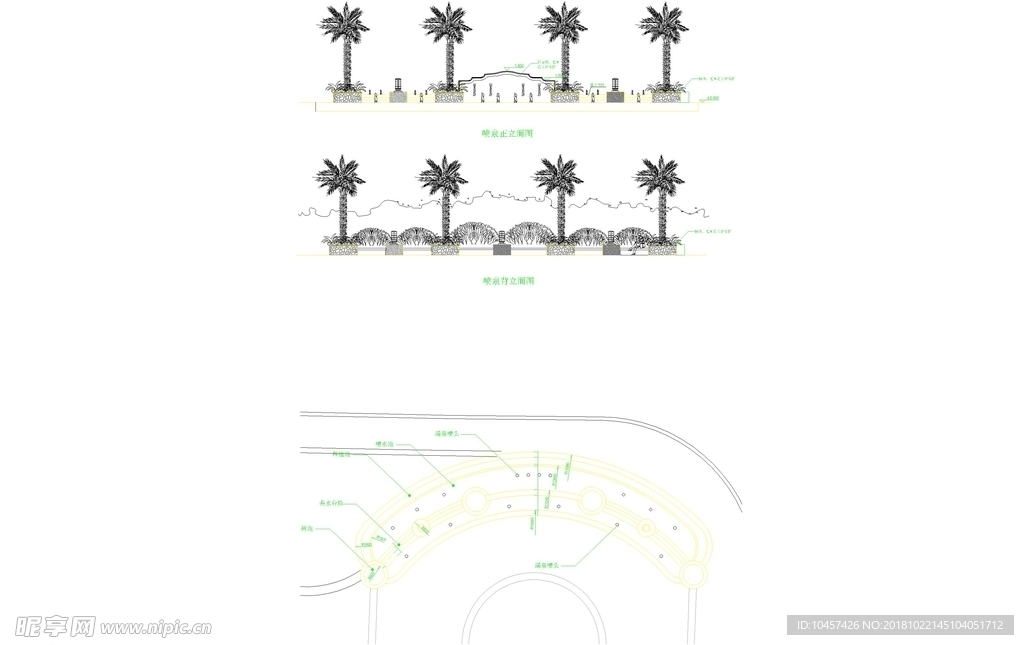 CAD公园绿化 桥路 道路绿化