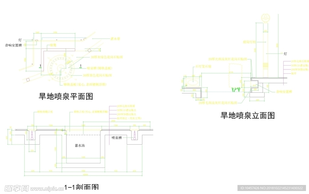 CAD公园绿化 桥路 道路绿化