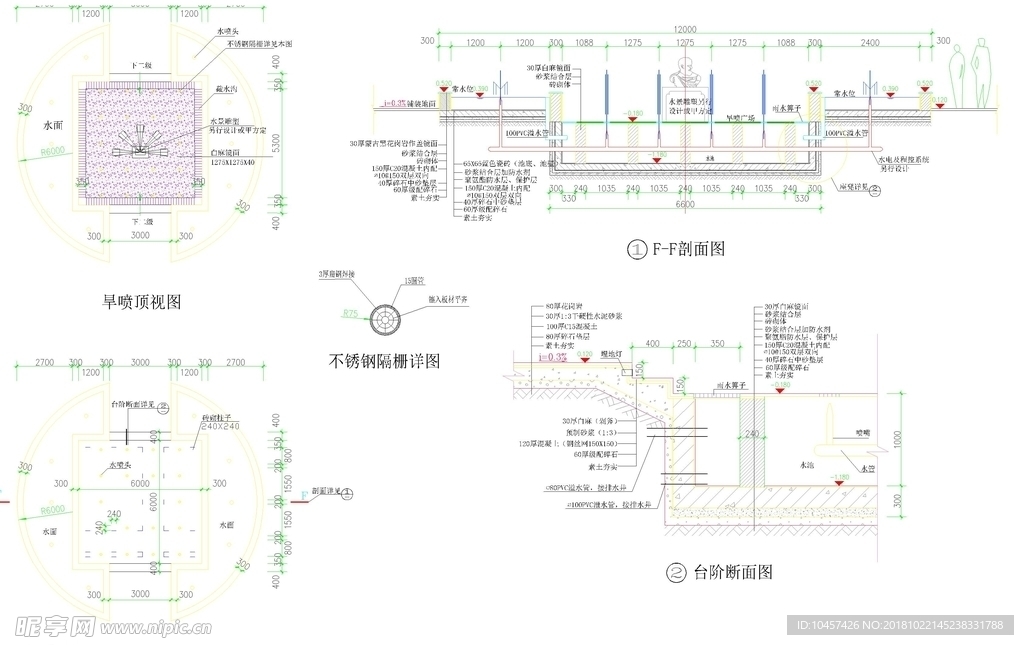 CAD公园绿化 桥路 道路绿化