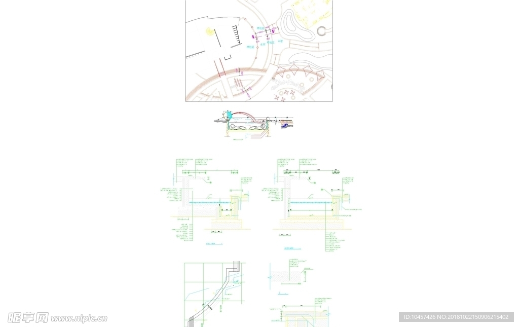 CAD公园绿化 桥路 道路绿化