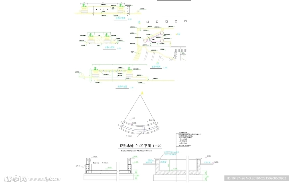 CAD公园绿化 桥路 道路绿化