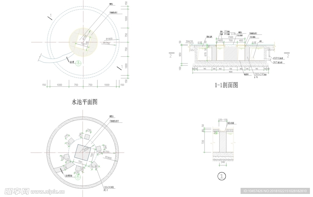 CAD公园绿化 桥路 道路绿化