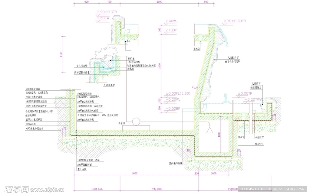 CAD公园绿化 桥路 道路绿化