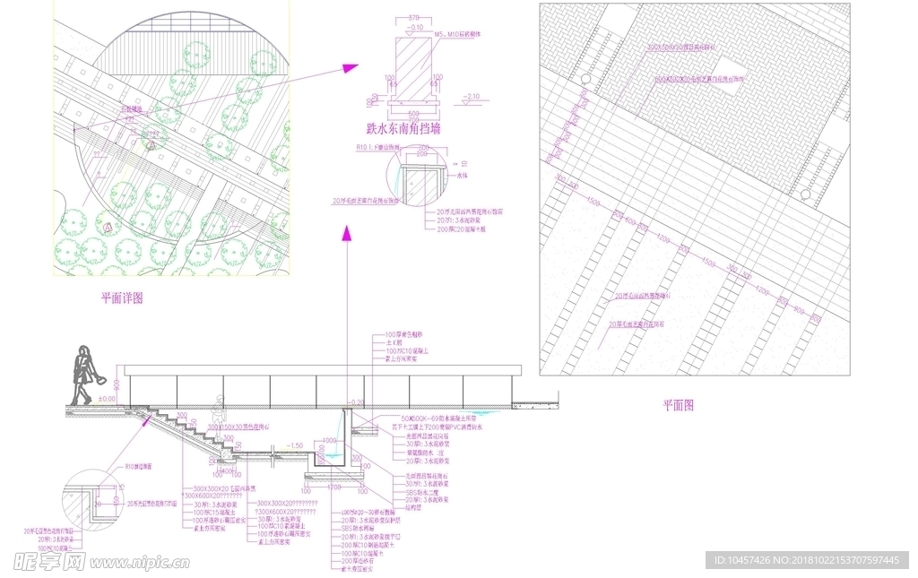 CAD公园绿化 桥路 道路绿化