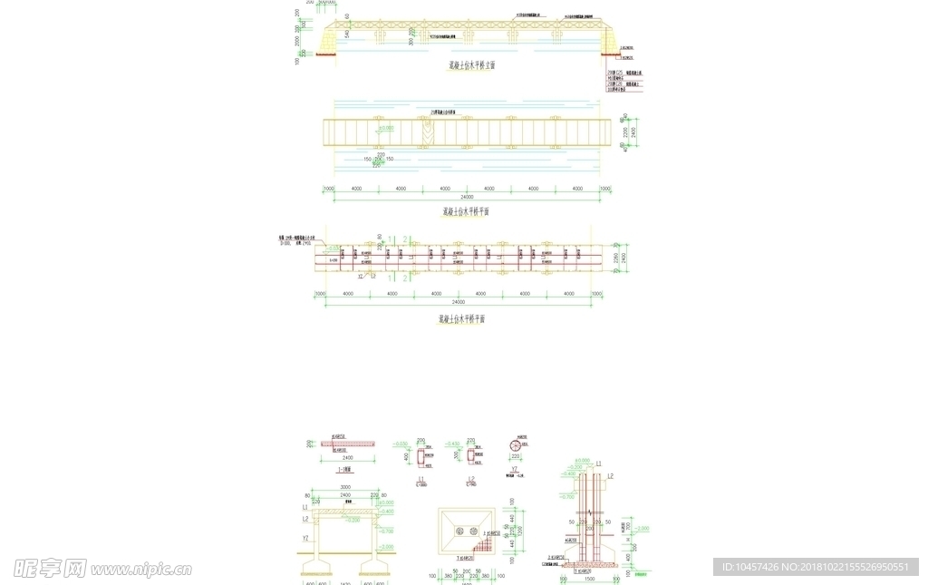 CAD公园绿化 桥路 道路绿化