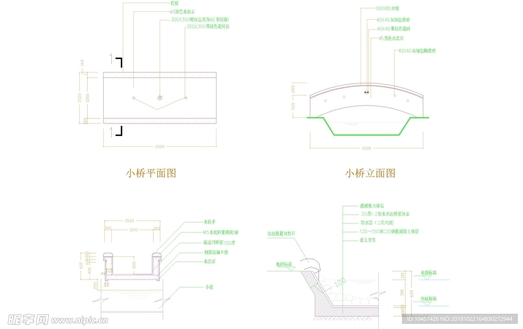 CAD公园绿化 桥路 道路绿化