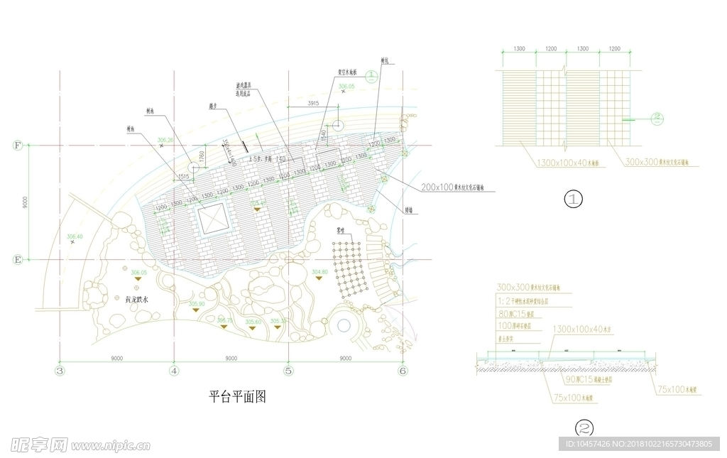 CAD公园绿化 桥路 道路绿化