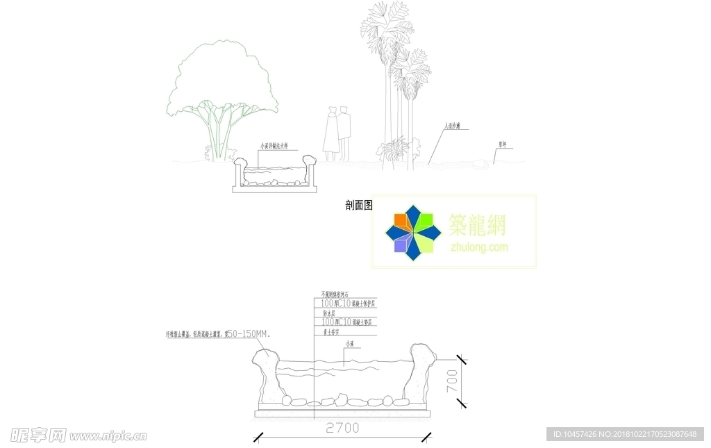 CAD公园绿化 桥路 道路绿化