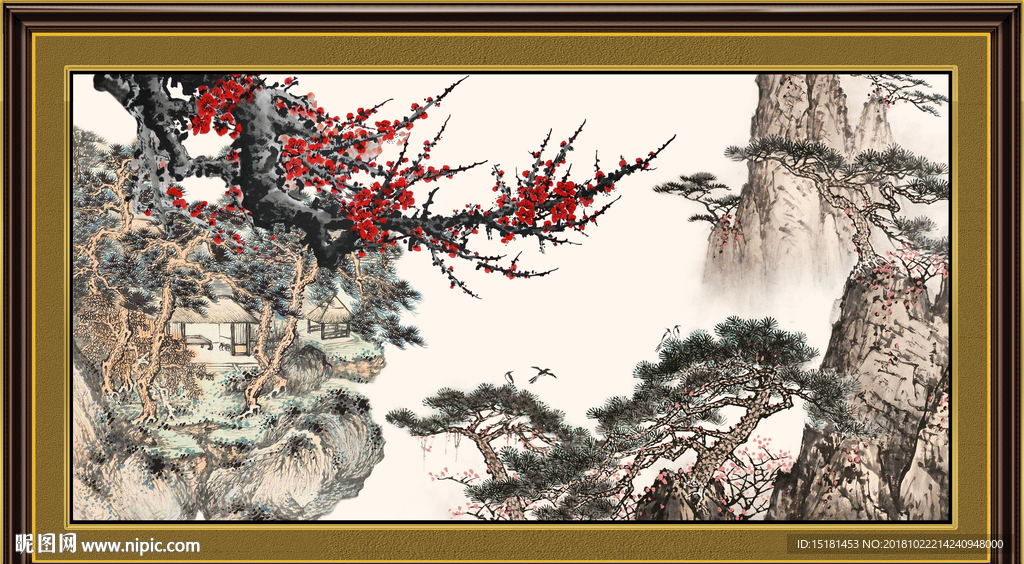 国画梅花