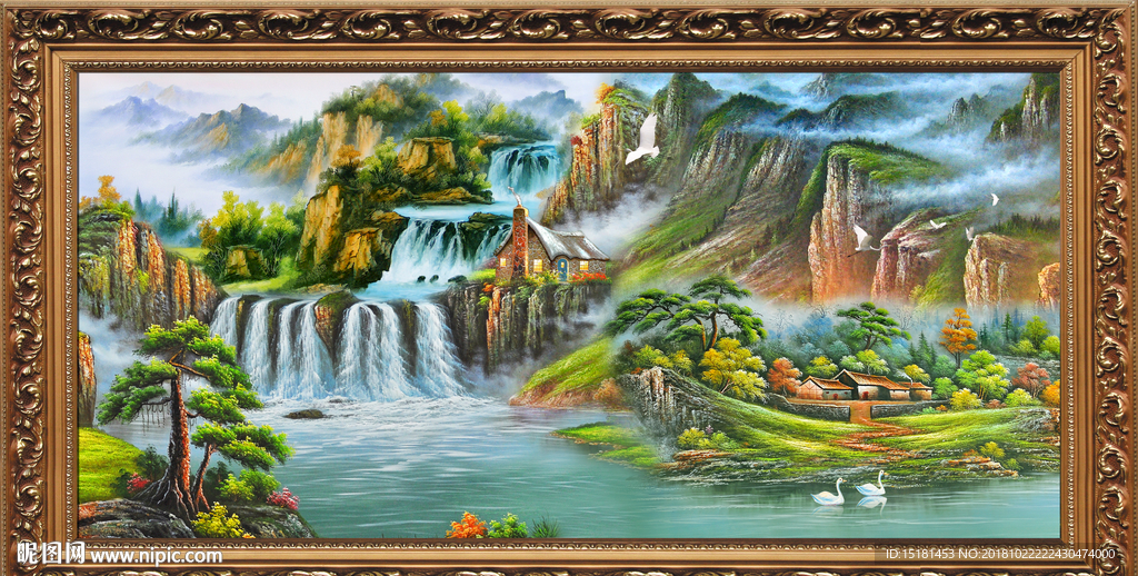 山水风景油画