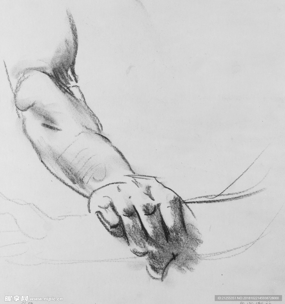 手素描