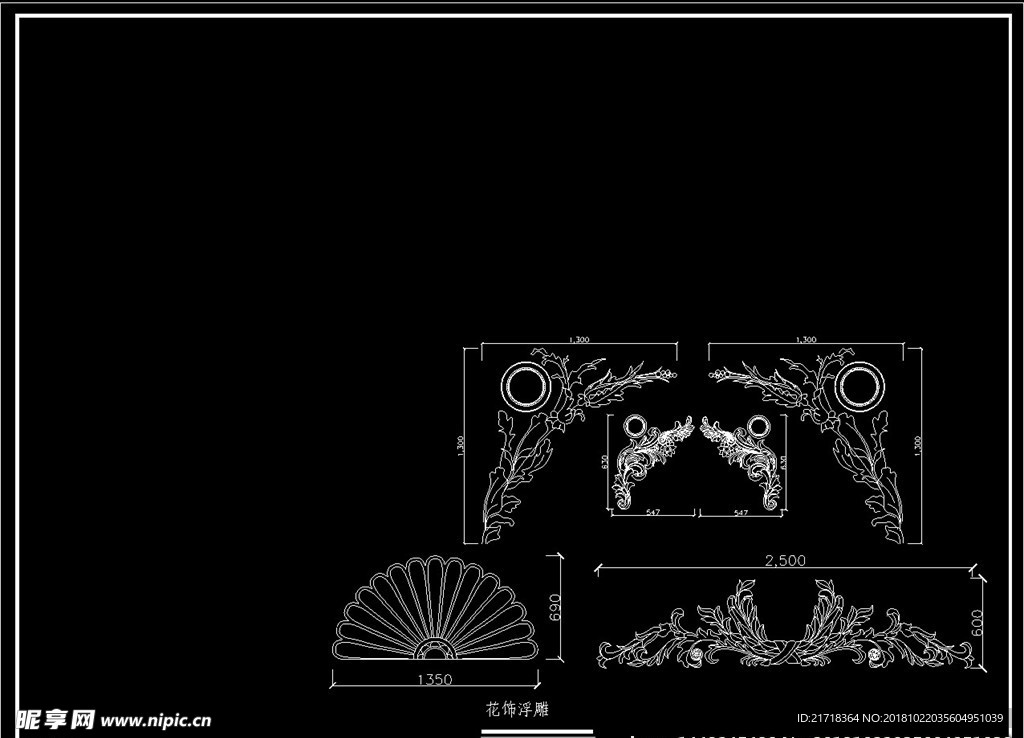 罗马柱造型图家装CAD图纸