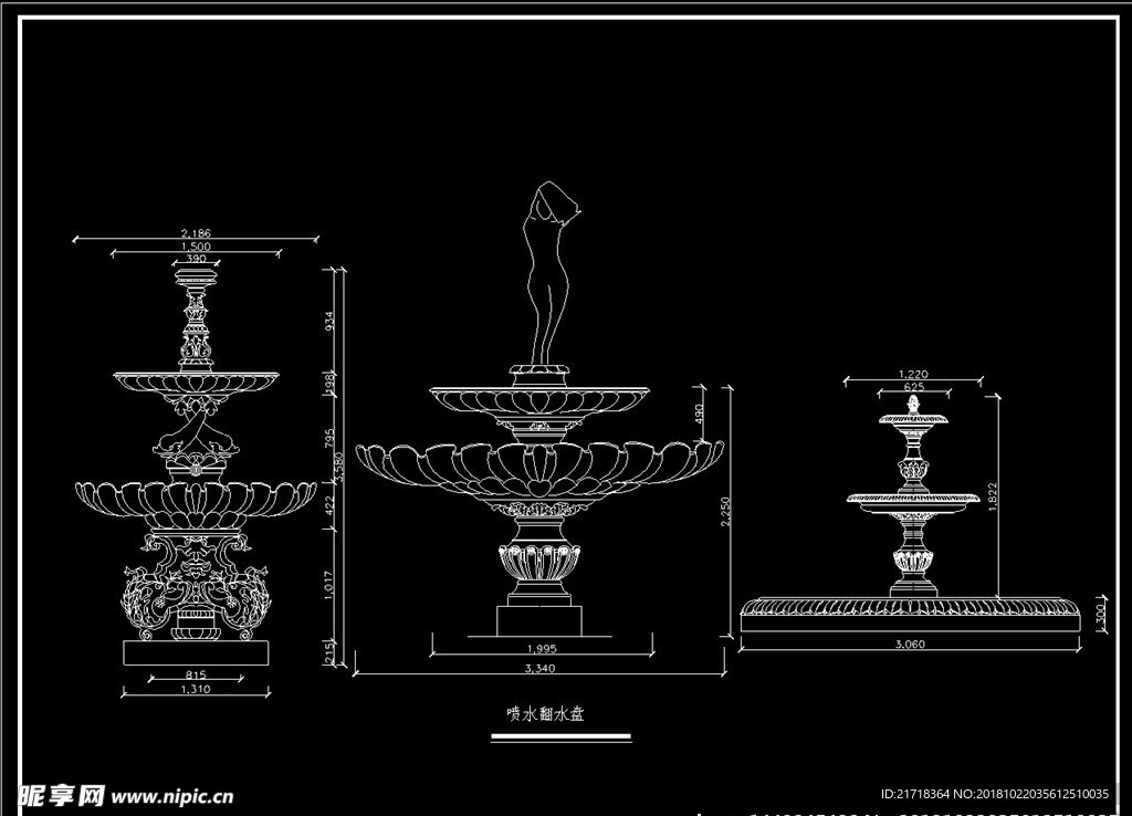 罗马柱造型图家装CAD图纸