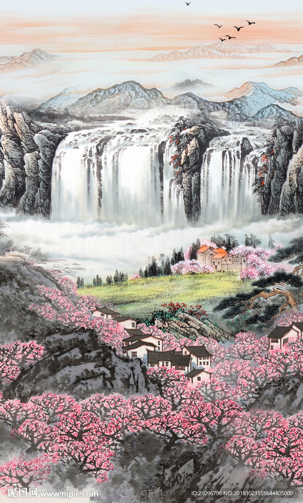 国画山水玄关