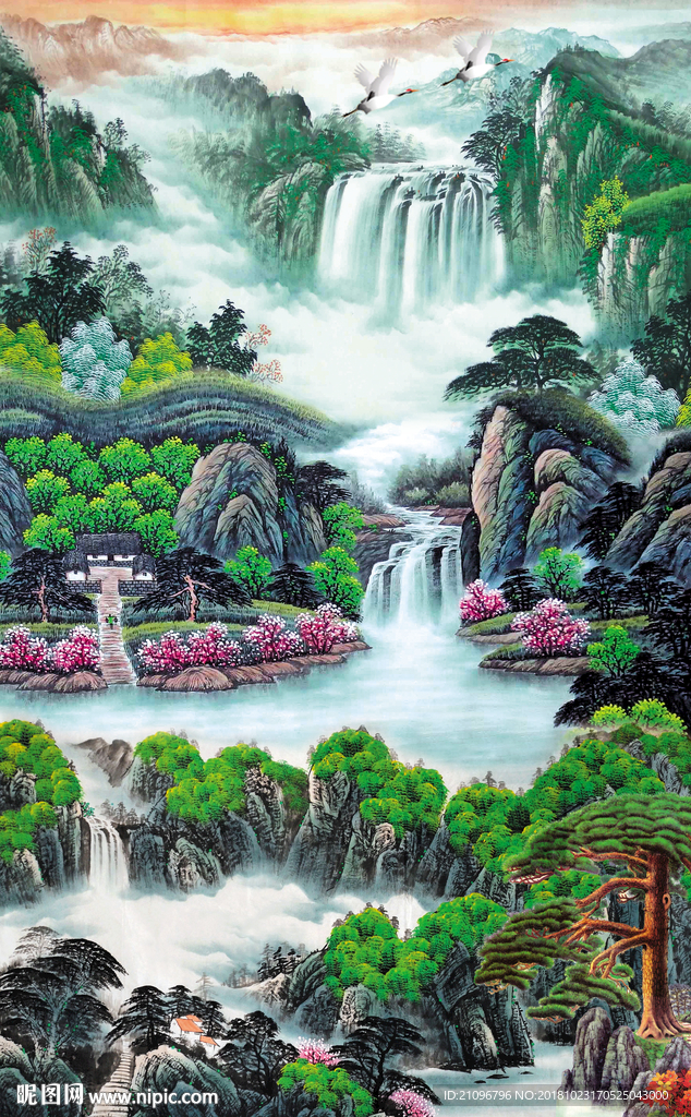 国画山水玄关