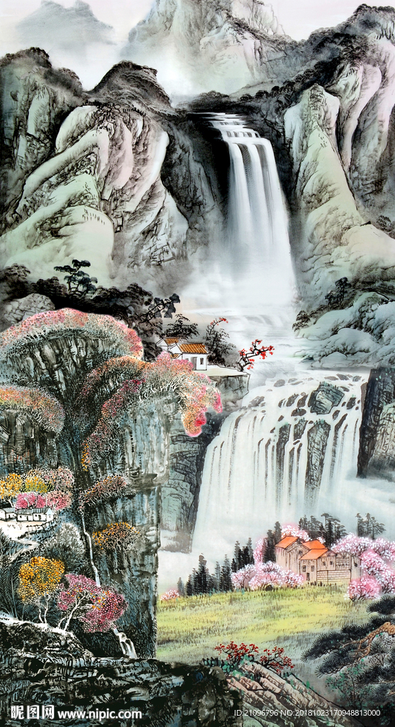 国画山水玄关