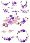 紫色花环