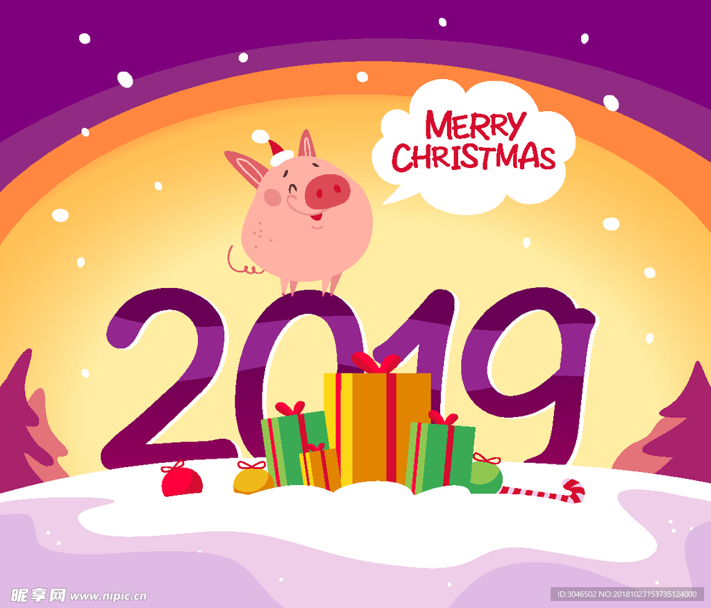 2019猪年圣诞快乐