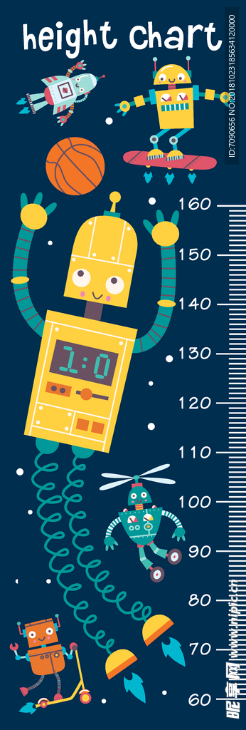 可爱卡通身高标尺