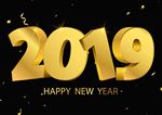 2019立体字 金色2019
