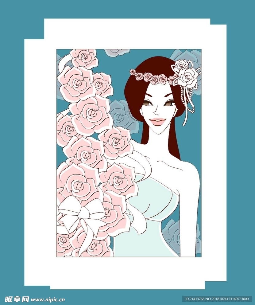 手绘婚纱