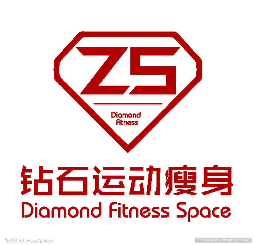 钻石 健身 矢量 超人logo