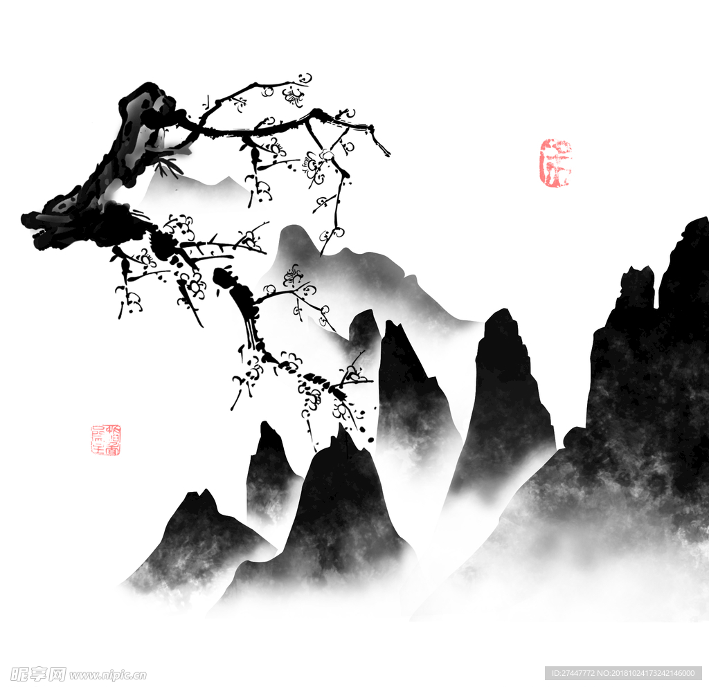 水墨山脉