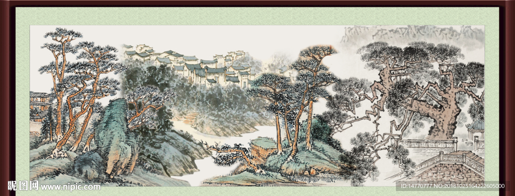 巨幅山水 国画风景 水墨国画