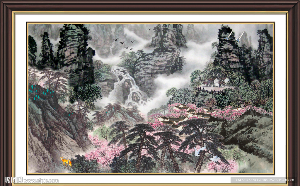 巨幅山水 国画风景 水墨国画