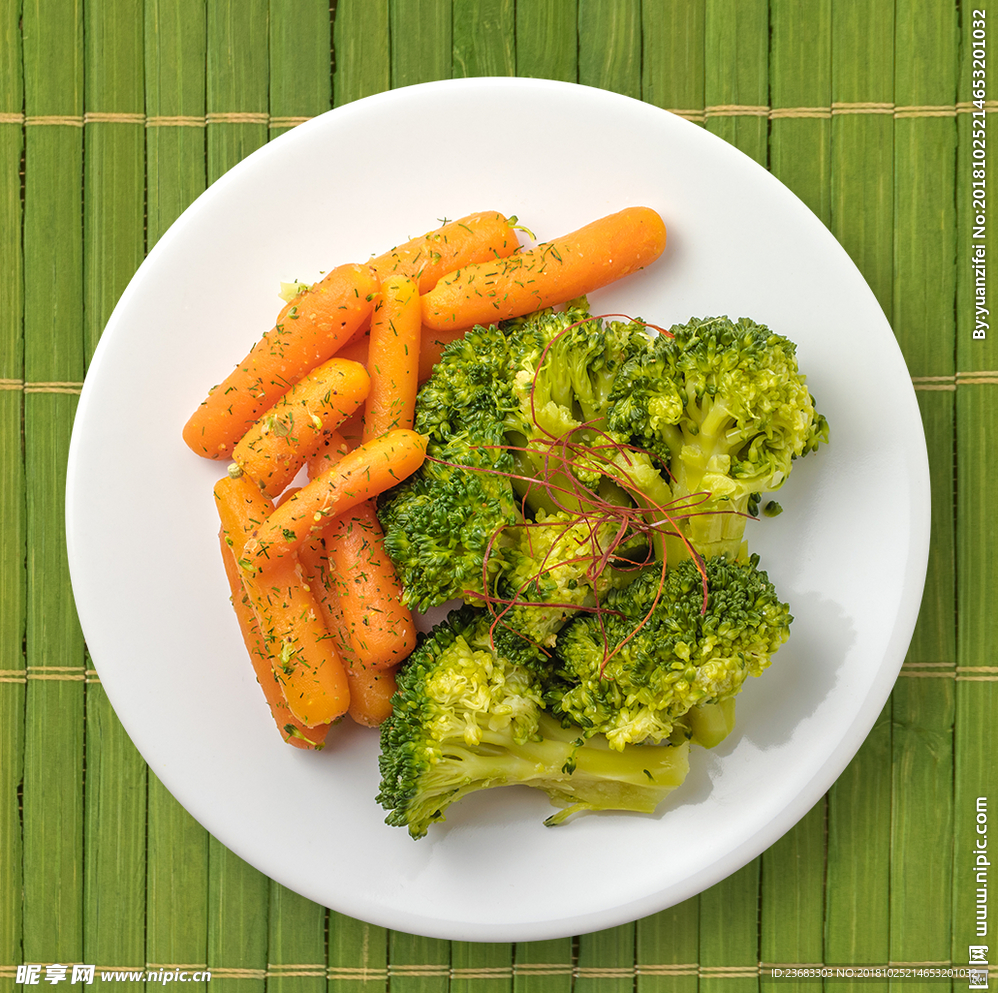 胡萝卜西蓝花美食素材