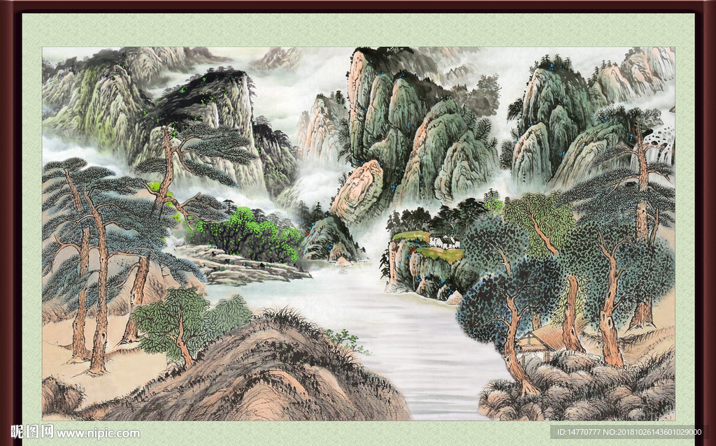 山水画 山水风景 巨幅山水画
