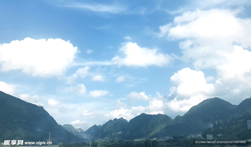 自然风景 蓝天白云