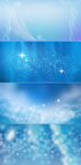 浪漫清新蓝色梦幻背景