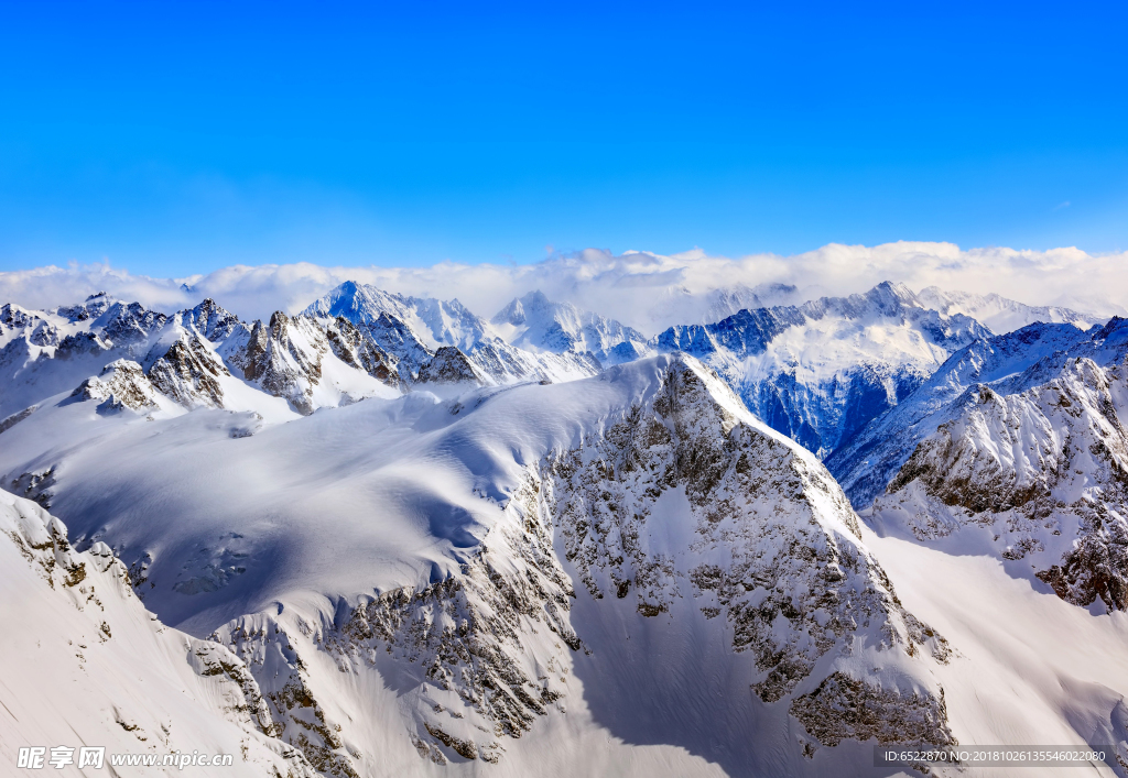 山川雪景 山脉雪景