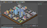 低多边形城市楼房3D模型