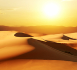 沙漠黄昏日落景色