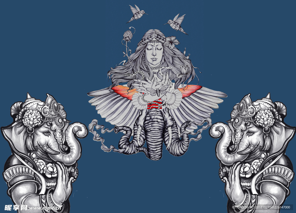 手绘插画素材