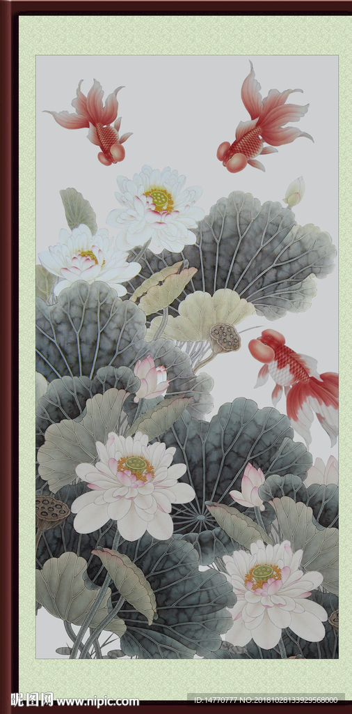 黑白荷花