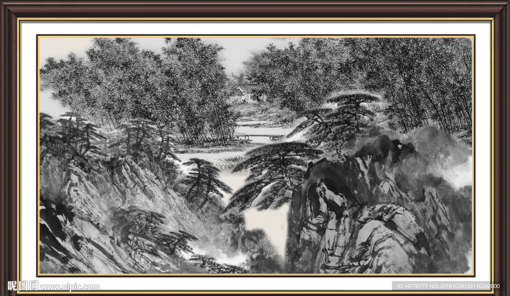 水墨山水画