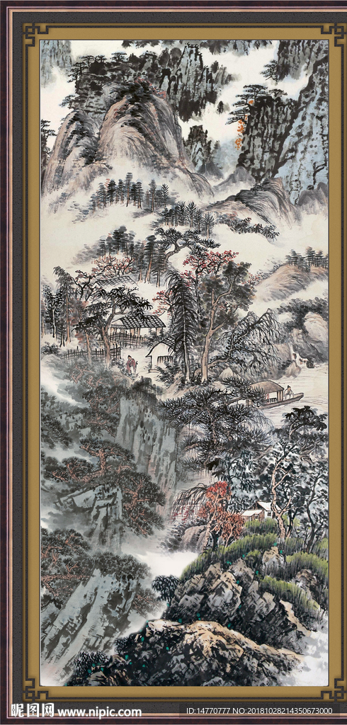 国画水墨 山水画