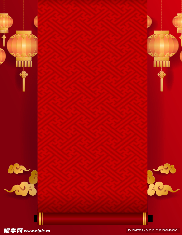 红色背景