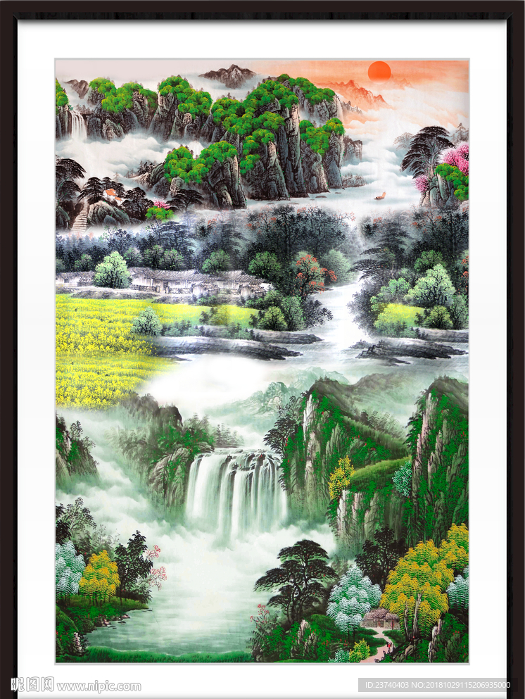 山水国画 巨幅山水