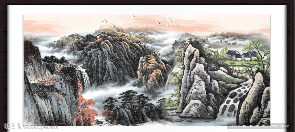 山水国画 巨幅山水 巨幅山水国