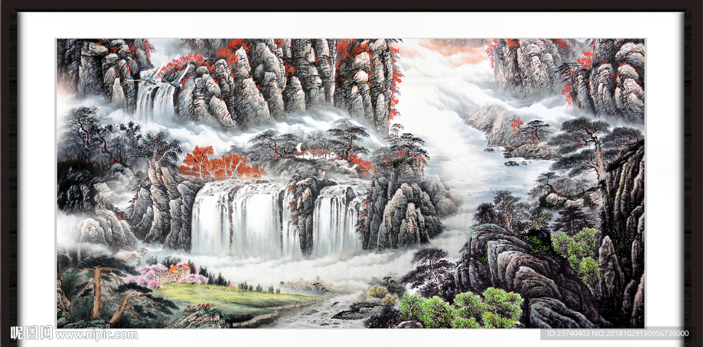 山水国画 巨幅山水 巨幅山水国