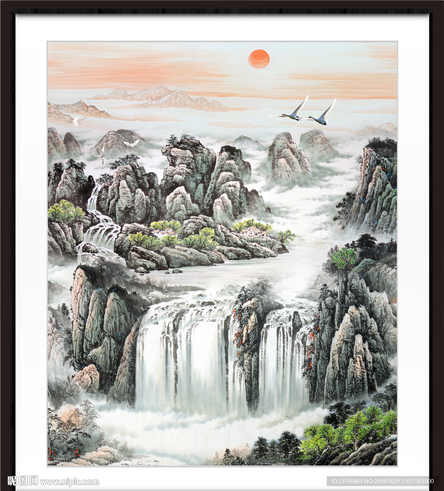 山水国画 巨幅山水 巨幅山水国