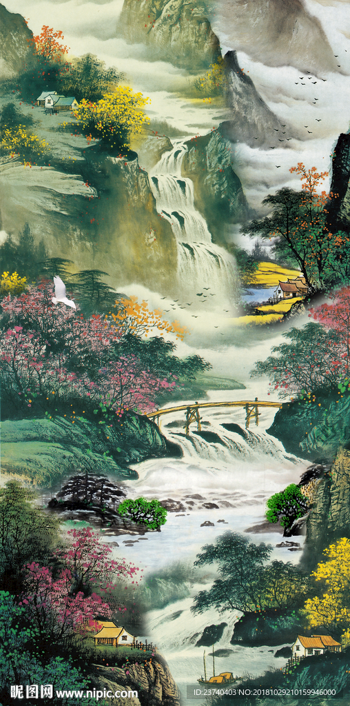 国画山水玄关