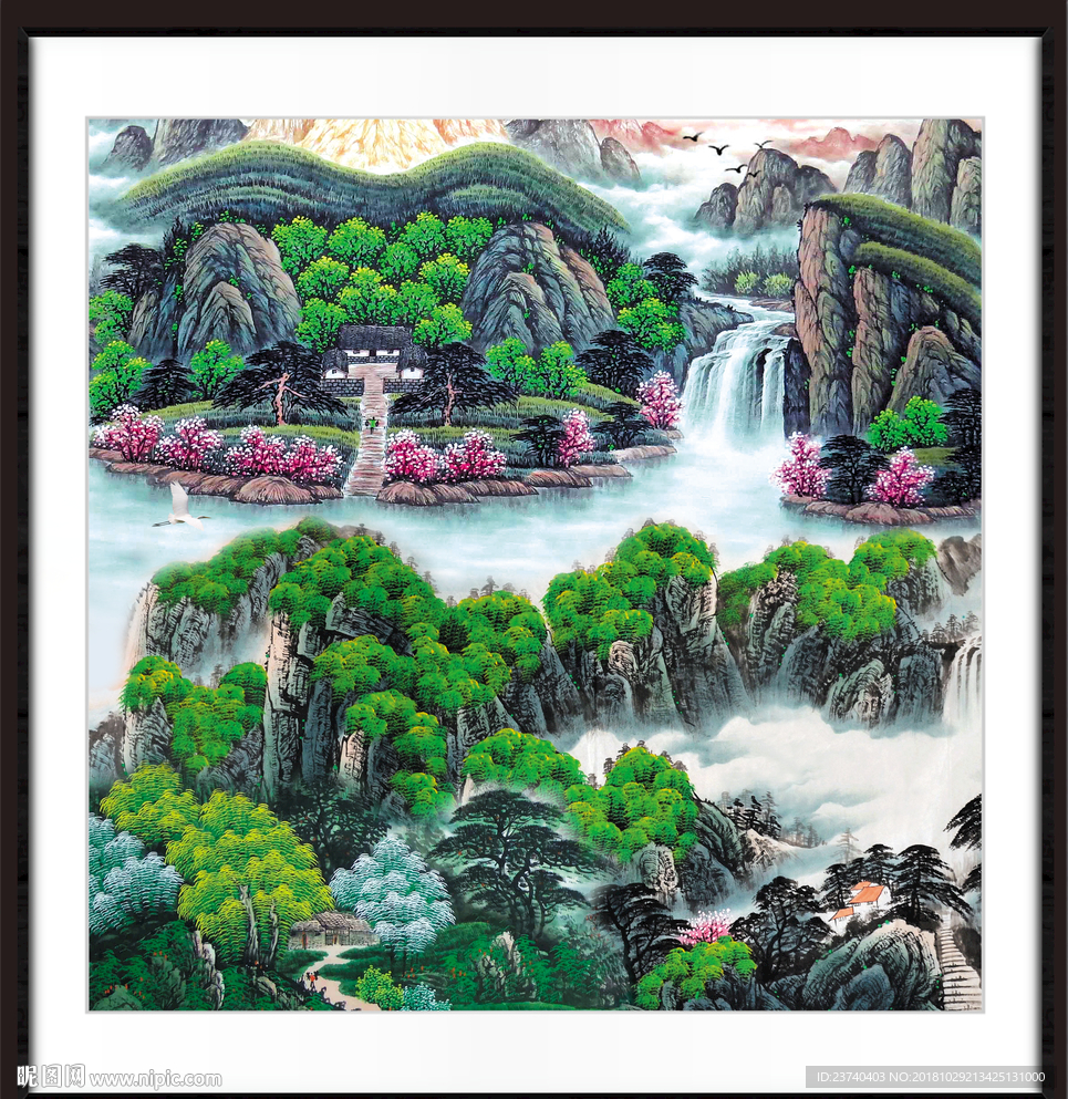 山水国画 巨幅山水