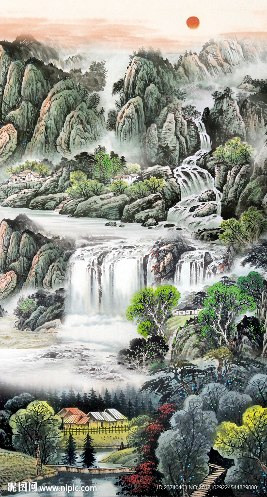 国画山水玄关